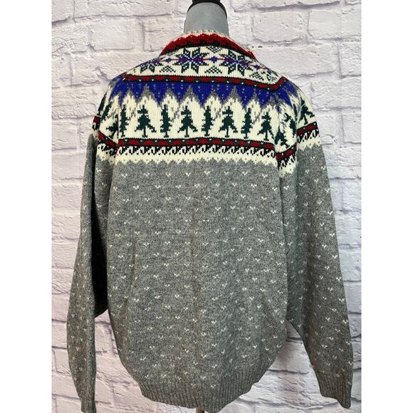 Vintage 1992 Eddie Bauer Wool Nordic Sweater - Picture 3 of 7